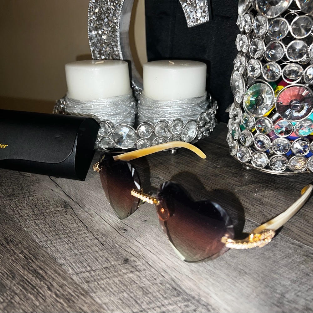 AUTHENTIC & CUSTOM 💎DIAMOND💎 CARTIER FRAMES (heart shape lenses)